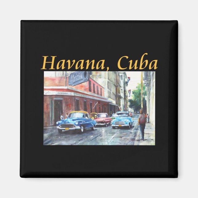 Havana Cuba Floridita Art Magnet (Framsidan)