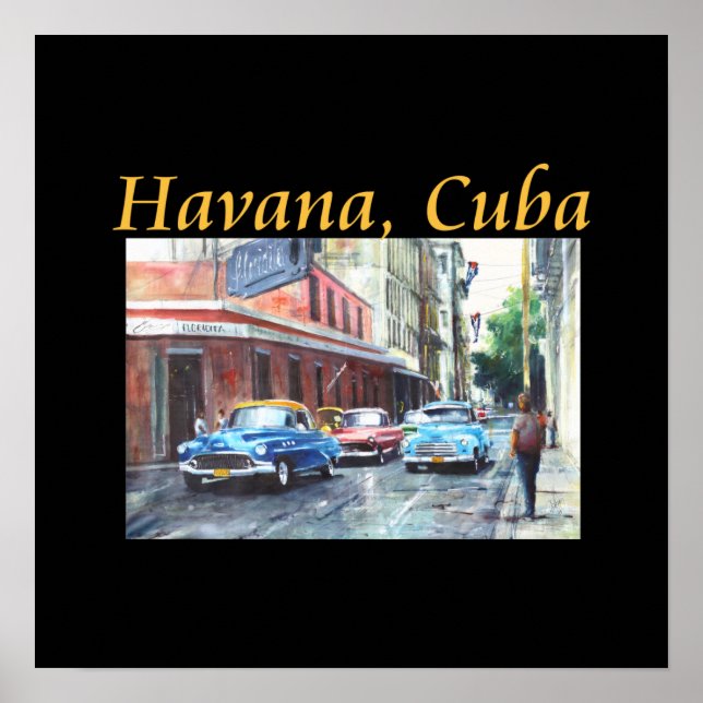 Havana Cuba Floridita Art Poster (Framsidan)