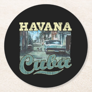 Havana Cuba Graffiti Street Art - Kärlek Habana Underlägg Papper Rund