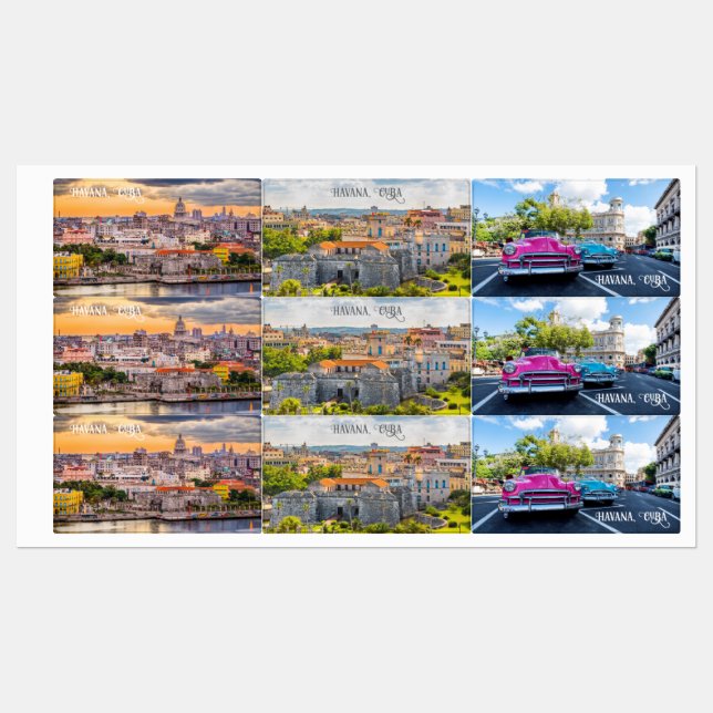Havana CUBA Klistermärke (Ark)