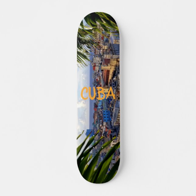 HAVANA CUBA MINI SKATEBOARD BRÄDA 18,5 CM (Framsida)