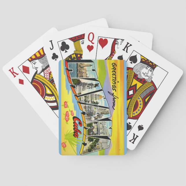  Havana Cuba Postcard Playing Cards Casinokort (Baksidan)