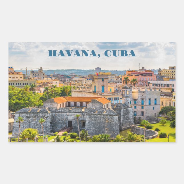 Havana CUBA Rektangulärt Klistermärke (Framsida)