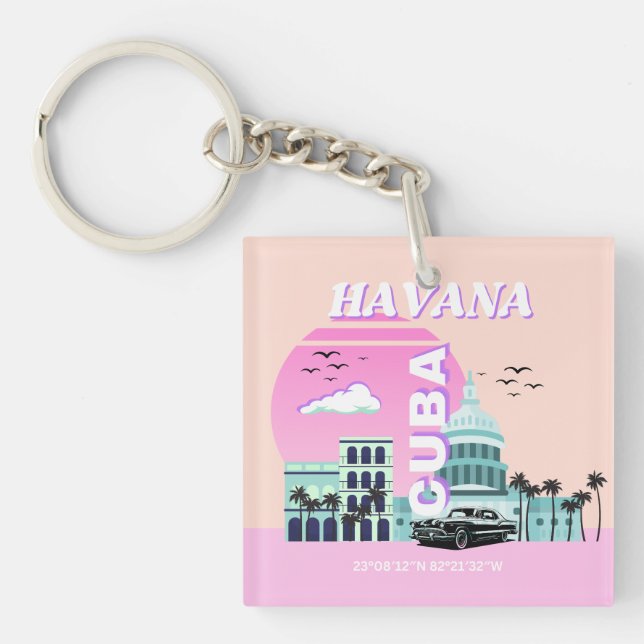 Havana Cuba Rosa Travel Art (Framsidan)