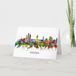 Havana Cuba Skyline Helgkort