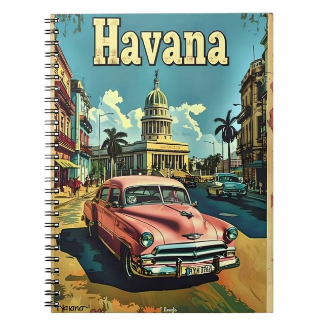 Havana Dreams: Vintage bil Anteckningsbok (Framsidan)