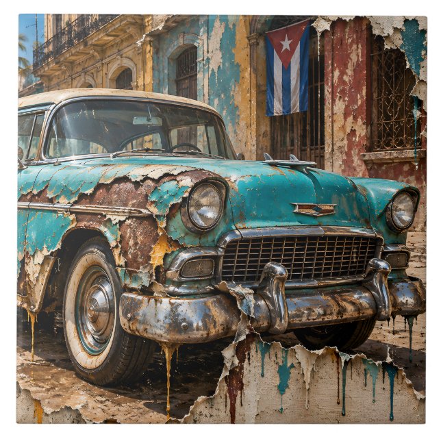 Havana Drömmar, Rostig Krom Kakelplatta (Framsidan)