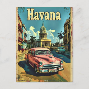 Havana Drömmar: Vintage Bil Vykort