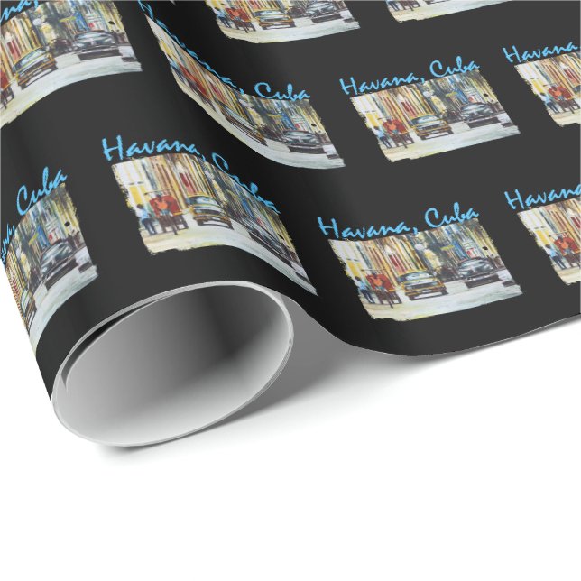 Havana Habana Viejo Kuba Presentpapper (Rullad Hörn)