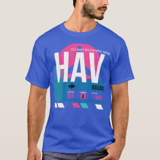 Havana HAV Airport Code Baggage Märkre T Shirt