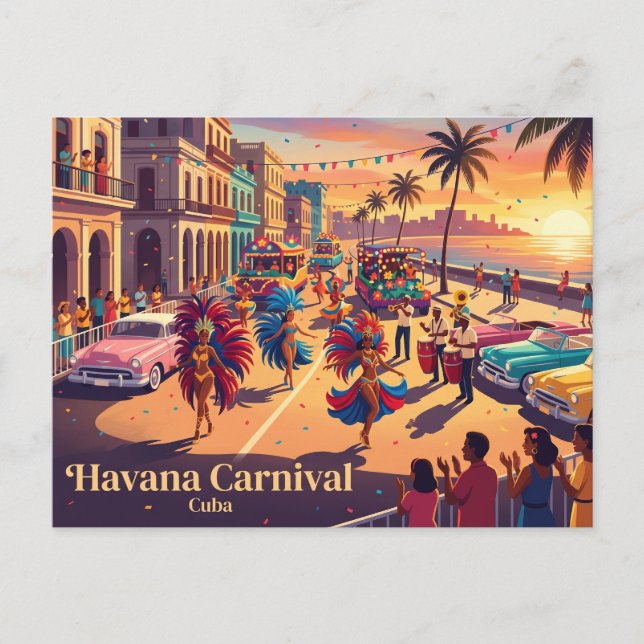 Havana Karneval Kuba Vykort (Framsida)