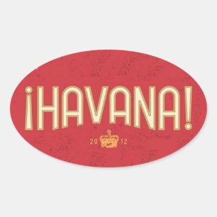 Havana kronaklistermärke ovalt klistermärke