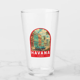 Havana Kuba Resa Konst Emblem Glaskopp