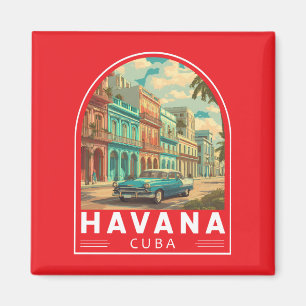 Havana Kuba Resa Konst Emblem Magnet