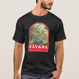 Havana Kuba Resa Konst Emblem T Shirt