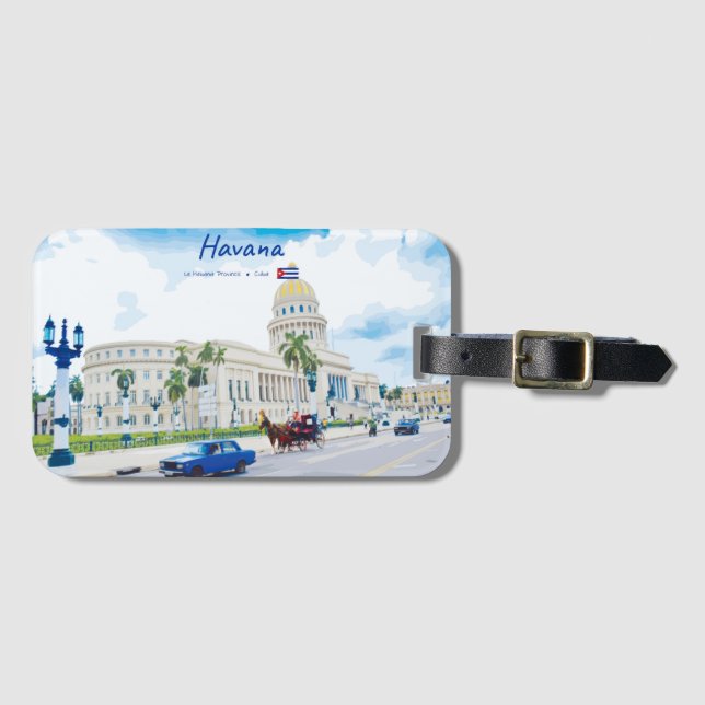 Havana, Kuba - Vintage Klassisk Själ Bagagebricka (Framsida horisontal)