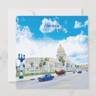 Havana, Kuba - Vintage Klassisk Själ Inbjudningar