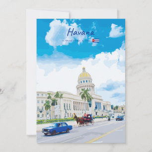 Havana, Kuba - Vintage Klassisk Själ Inbjudningar