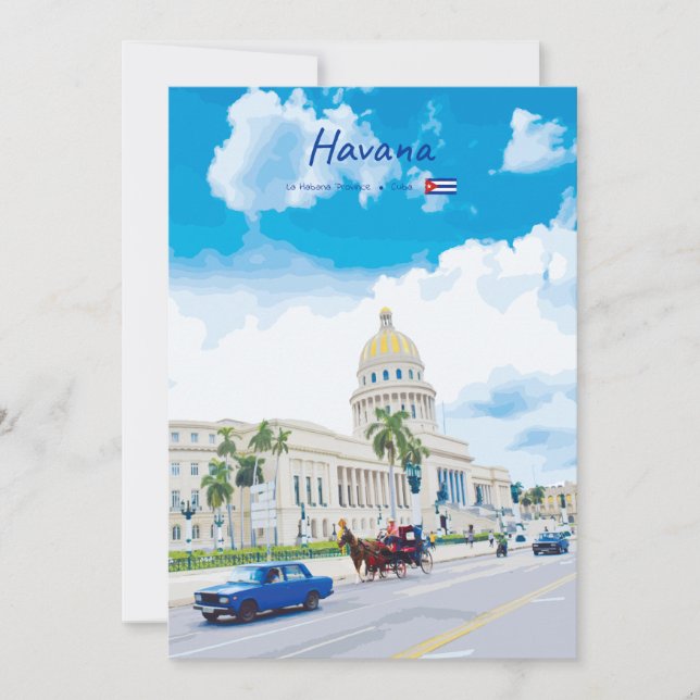 Havana, Kuba - Vintage Klassisk Själ Inbjudningar (Framsida)