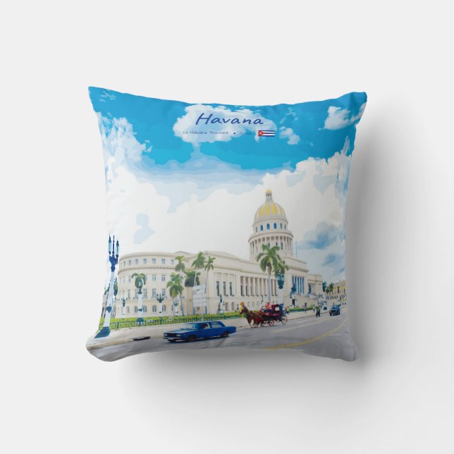 Havana, Kuba - Vintage Klassisk Själ Kudde (Framsida)