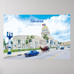 Havana, Kuba - Vintage Klassisk Själ Poster
