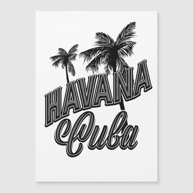 Havana Kuba vintage typsnittskonst. (Framsida)