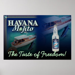 Havana Mojito smaken av frihetskanvastrycket Poster