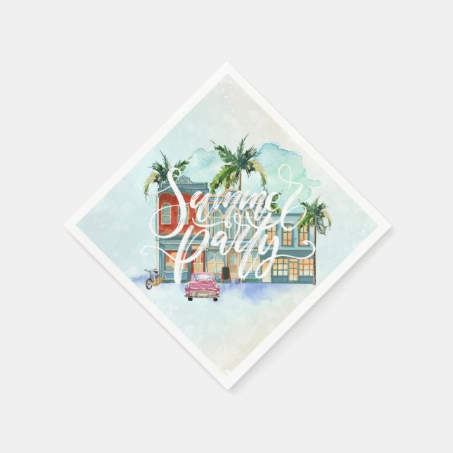 Havana Nätter | Sommarfest Pappersservett (Hörn)