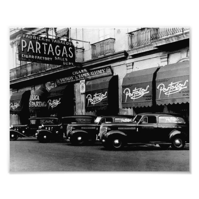 Havana Partagas Retro 1957 Fototryck (Framsidan)