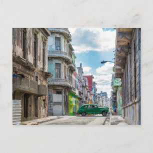 Havana Street Car Cuba Travel Photography Vykort