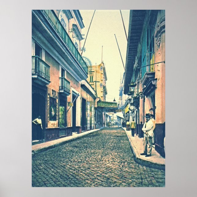 Havana Street Cuba 1899 Poster (Framsidan)