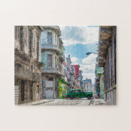 Havana Street Oldtimer Car Cuba Travel Photography Pussel