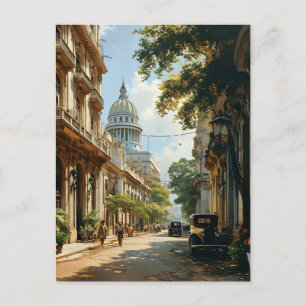 Havana Streets: Vintage Postcard Vykort