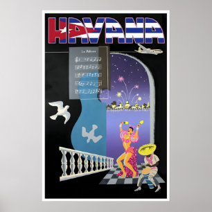 Havana tryck Kuba Resa Poster Kubansk konst