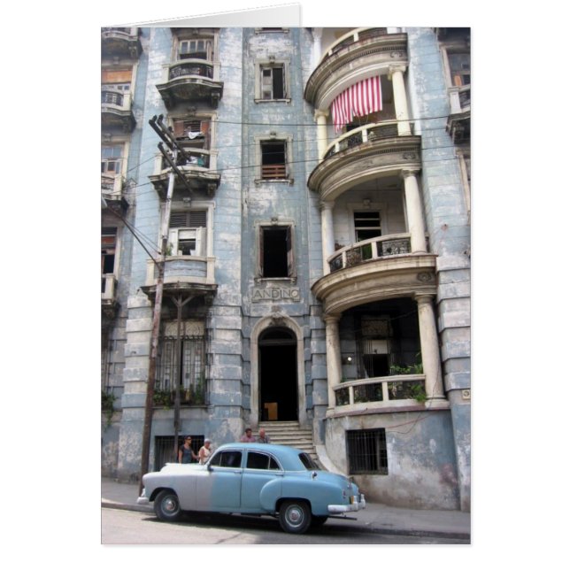 havana vieja car hälsningskort (Framsidan)