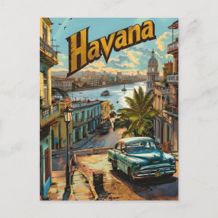 Havana Vintage bil Vykort