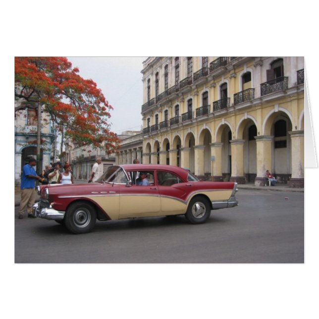 havana vintage hälsningskort (Framsidan Horizontal)