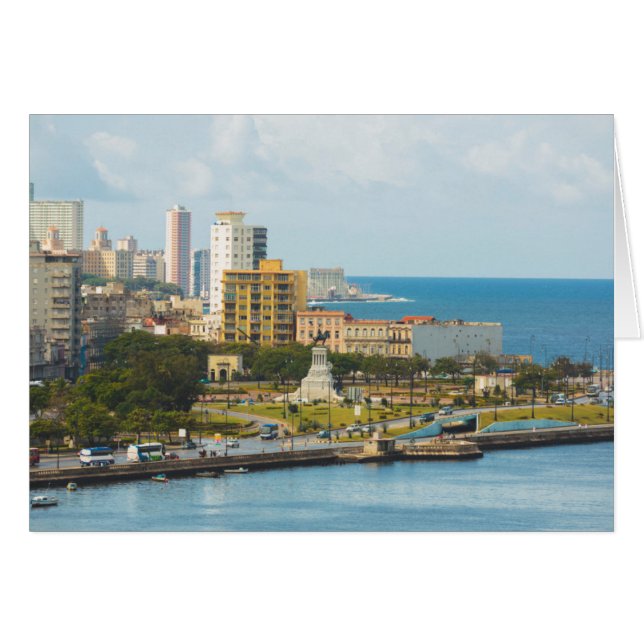 Havana Waterfront, Kuba. Hälsningskort (Framsidan Horizontal)