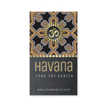 Havana Yoga Studio Black Guld Affärskort