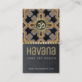 Havana Yoga Studio Black Guld Affärskort Visitkort