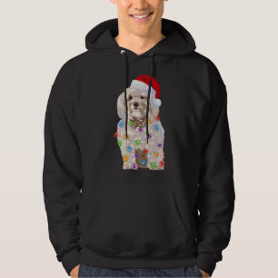 Havandejjul Ljus Julafton Hund älskare Santa Hat Hoodie