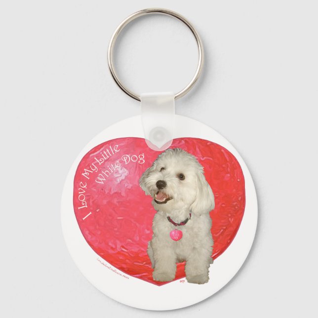 Havanese Alla hjärtans dag Nyckelring (Framsida)