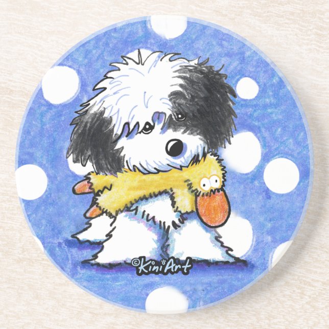Havanese Anka Älskare Underlägg Sandsten (Framsidan)