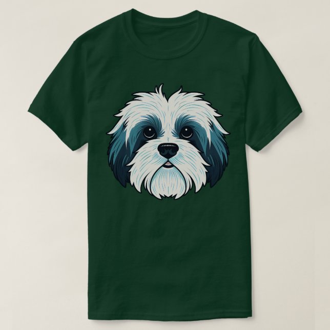 Havanese Ansikte Cute toon Puppy Hund älskare T Shirt (Design framsida)
