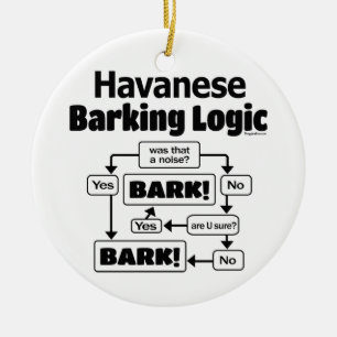 Havanese Barking Logic Julgransprydnad Keramik