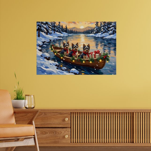 Havanese Christmas Boat Holiday Poster (Vardagsrum 2)
