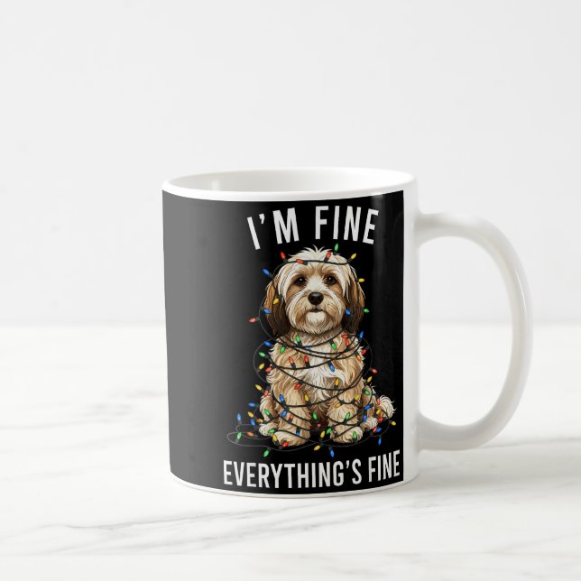 Havanese Christmas I'm Fine Everything Is Fine  Kaffemugg (Höger)
