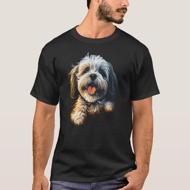 Havanese Dog Bolonka Shih Tzu Lhasa Apso Maltese G T Shirt (Framsida)