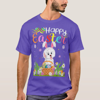 Havanese Dog Bunny Egg Hunting Funny Havanese Happ T Shirt