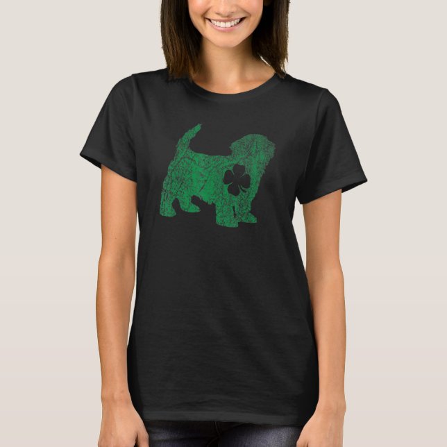Havanese Dog Shamrock St Patrick's Day Saint Paddy T Shirt (Framsida)